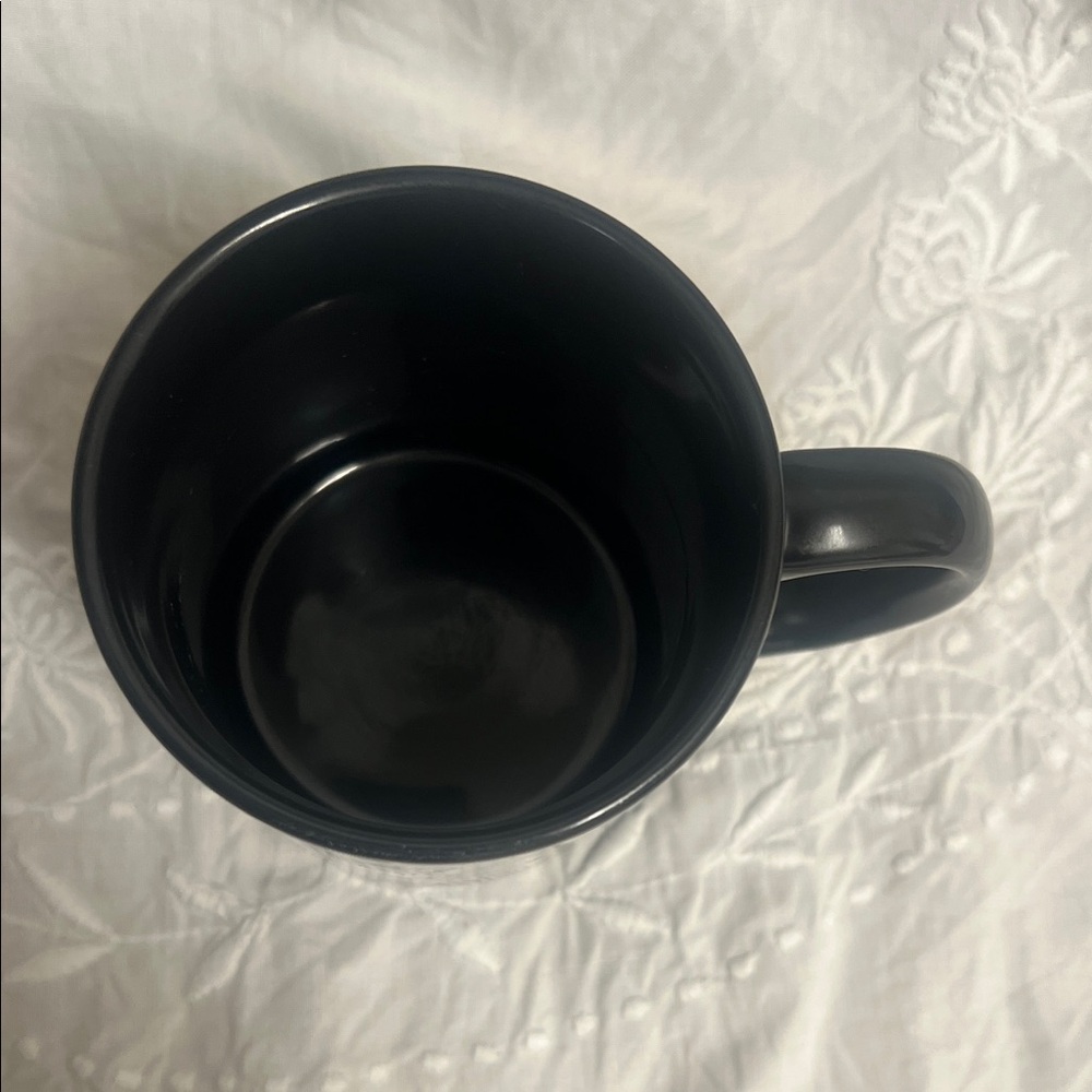 Fairycore Black Ceramic Coffee/Tea Mug with Frog Witch and Mushroom and Moon - Picture 4 of 5